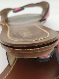 Prada Flame Leder-Pantoletten, Flammenmuster | Einmaliges Designerstück - Bild 8