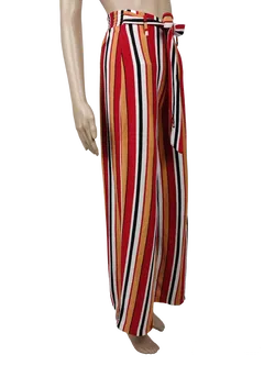 Bershka Damen Strick Hose, rot/braun - Gr. XS - Bild 2