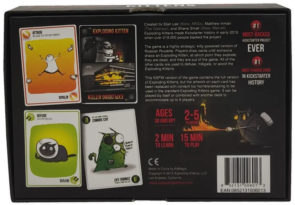 Exploding Kittens Kartenspiel für Erwachsene auf Englisch – Bild 2