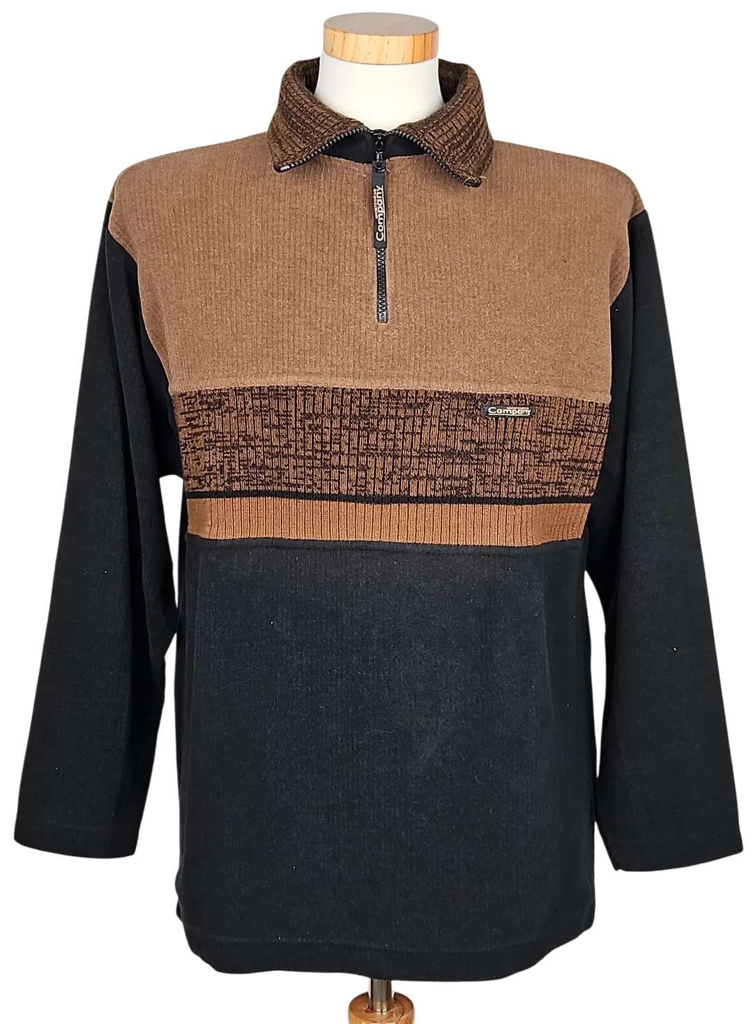 Company Sportswear Vintage Herren Pullover, schwarz/braun - Gr. M  - Bild 1