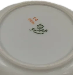 Art Deco Königszelt Porzellan Set „Roter Drache“ – 6 Teile, sehr gut erhalten - Bild 3