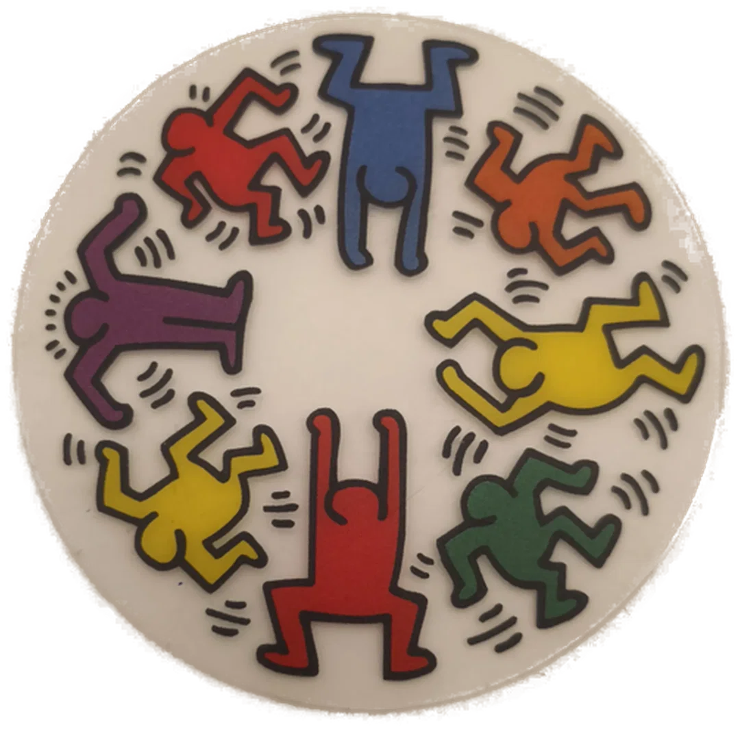 Untersetzer Keith Haring, Transparent, Pop‑Art‑Schatz, Kunststoff – Bild 3
