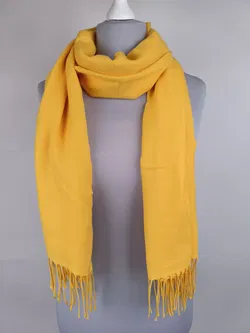 hochwertiger Schal, Striessnig, sonnenblumengelb - Bild 3