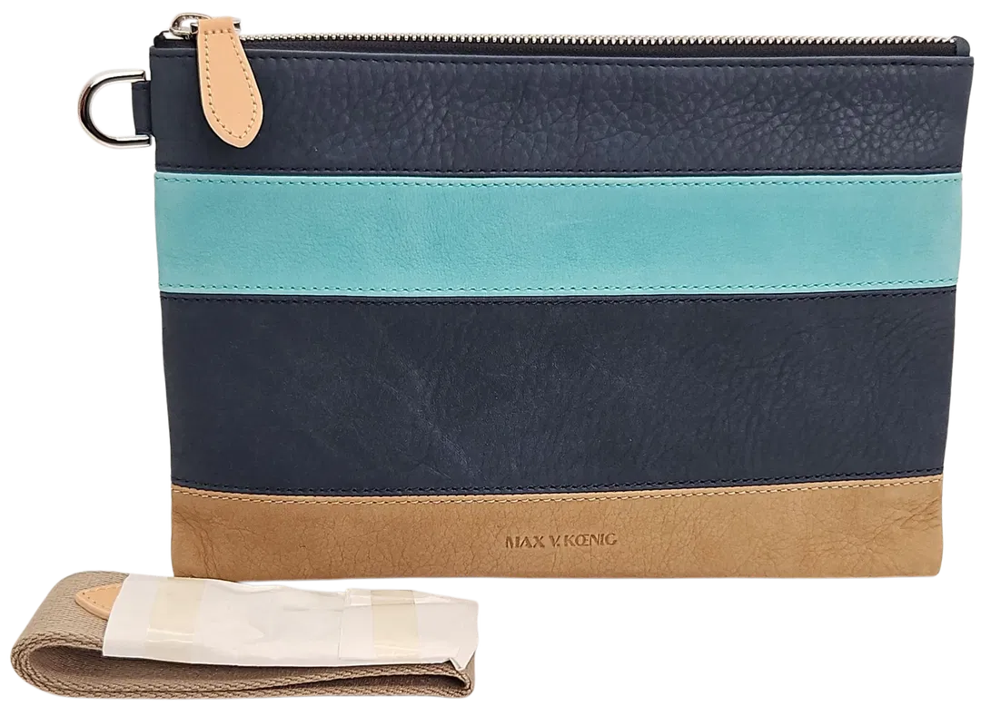 Max V. Koenig Damen Kulturbeutel, marine/türkis/beige - Bild 1