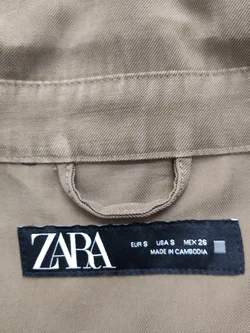 Zara Damenbluse in Olivgrün mit Bindebund | Casual-Chic – Vorschau 4