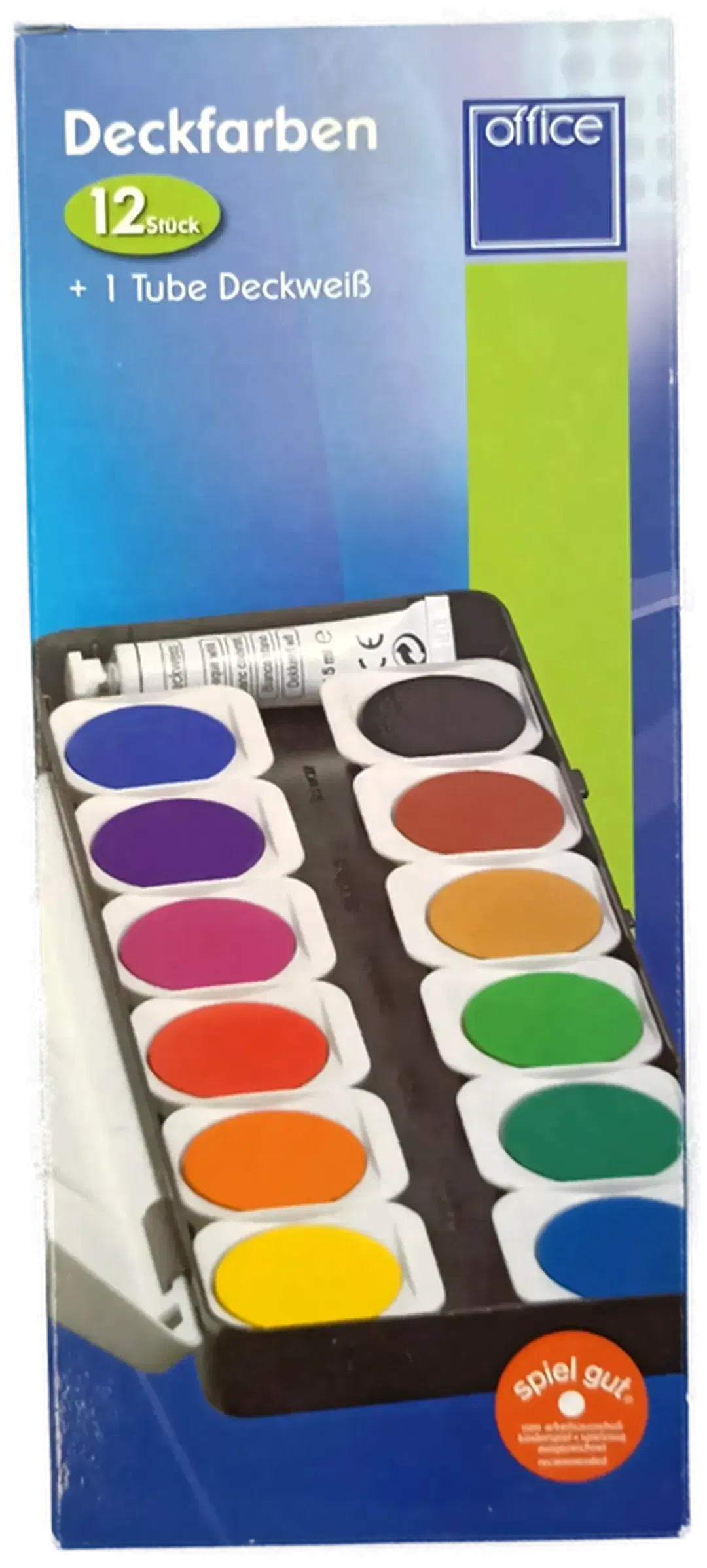 office Deckfarben + 1 Tube Deckweiß  - Bild 1