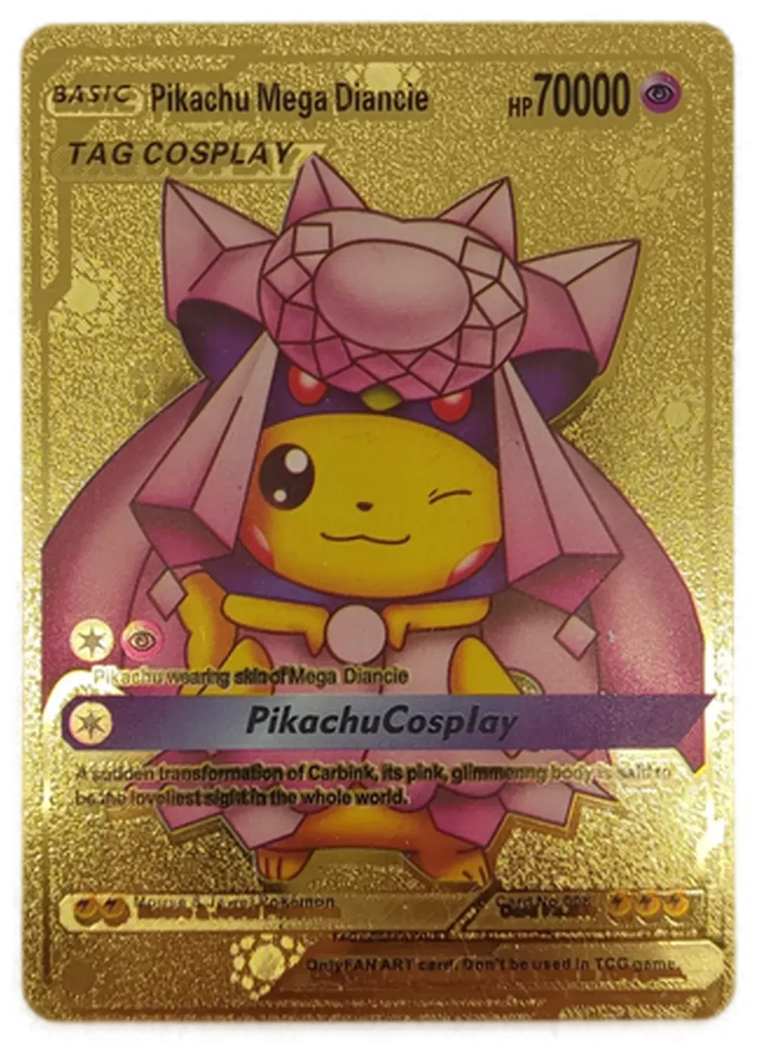 Pokémon Sammelkarte Goldfolie Basic Pikachu Mega Diancie - Bild 1