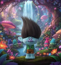 DreamWorks Trolls Schlüsselanhänger Figur | ca. 12 cm | mit echtem Haar | Goliath 2016 | OVP - Bild 2
