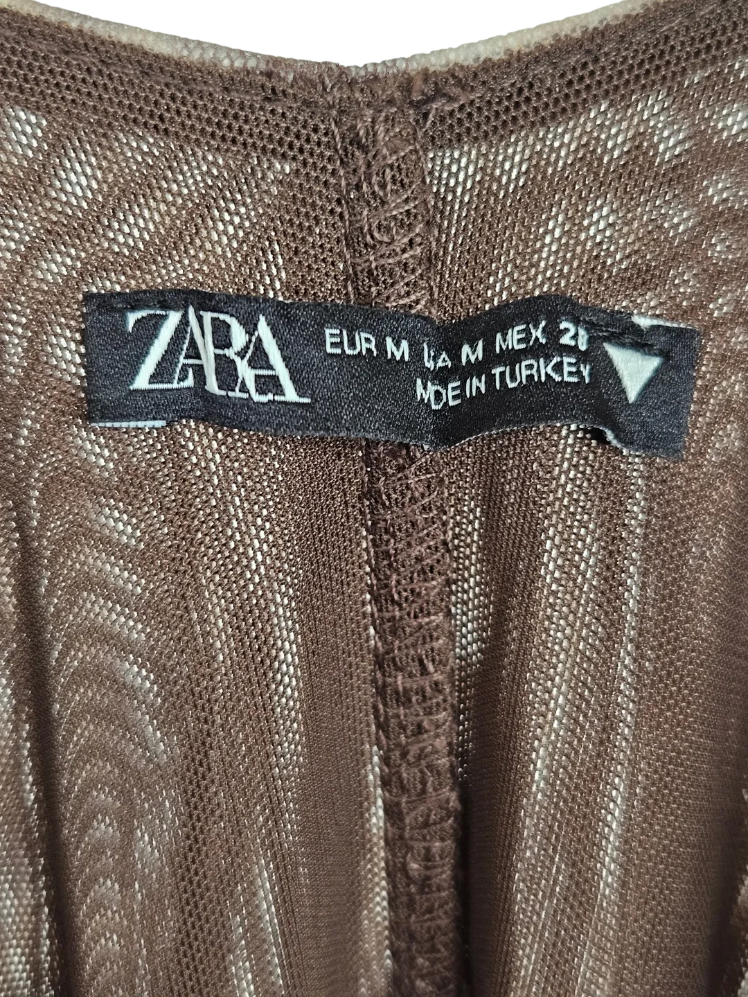 ZARA Damen Maxikleid mit Animal Print, braun - Gr. M – Bild 5