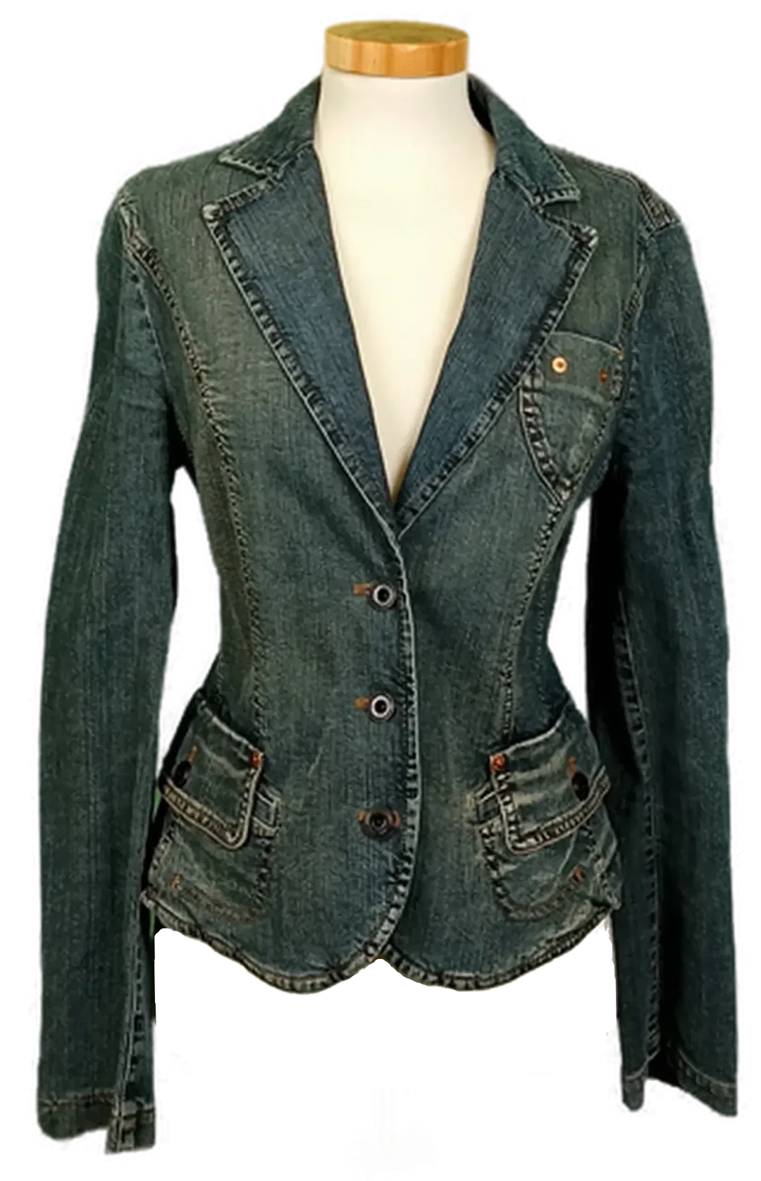 Marc Cain Damen Denim Blazer Gr. S - Bild 4