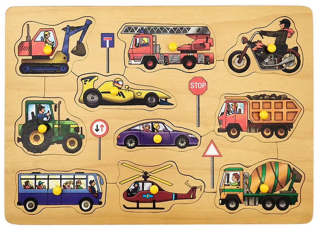 Holzpuzzle zum Thema Verkehrsmittel - 11 teilig - Bild 4