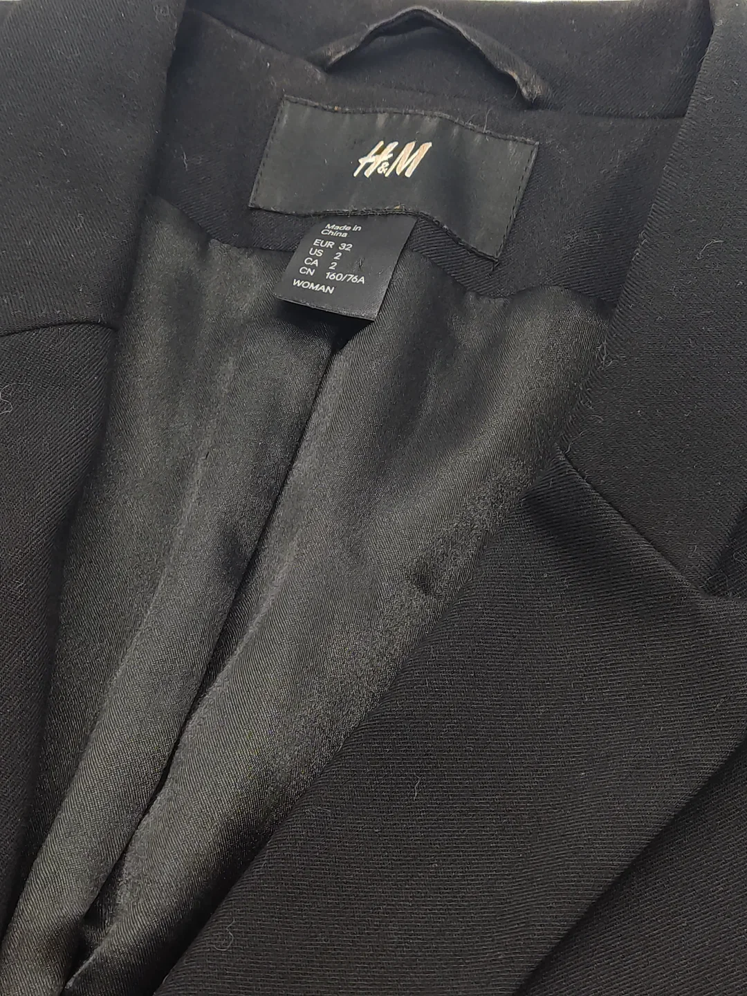 H&M Damen Blazer, schwarz - Gr. XXS  – Bild 4