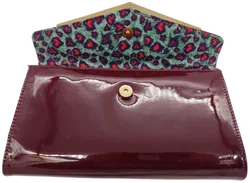 Handtasche (clutch) Kunstleder braun  - Bild 2