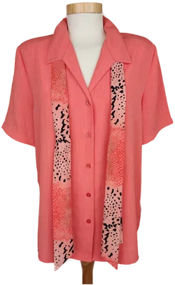 BIAGGINI Damen Kurzarmshirt mit Schulterpolsterung lachs - M/38 – Vorschau 2