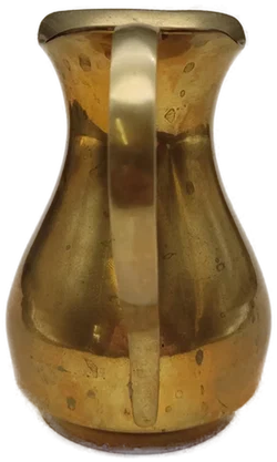 Vintage Messingkrug mit geschwungenem Henkel – Vorschau 3
