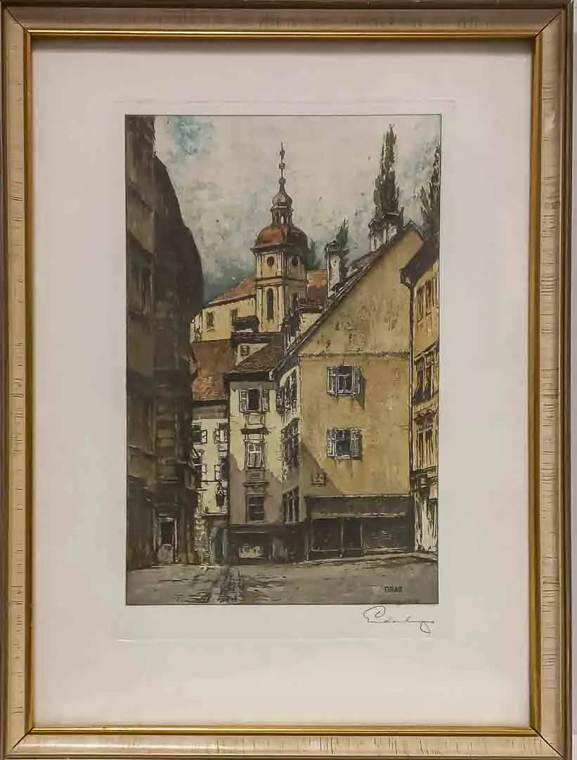 Lukas Eidenberger: Original-Farbradierung 