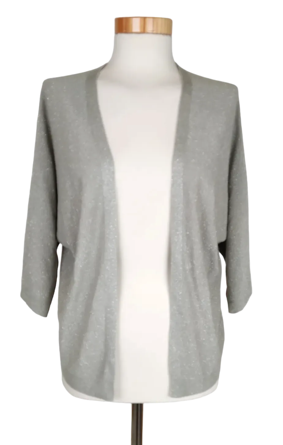 Hearts & More Damen Cardigan mit Lurex, schilf/silber - Gr. XS - Bild 1