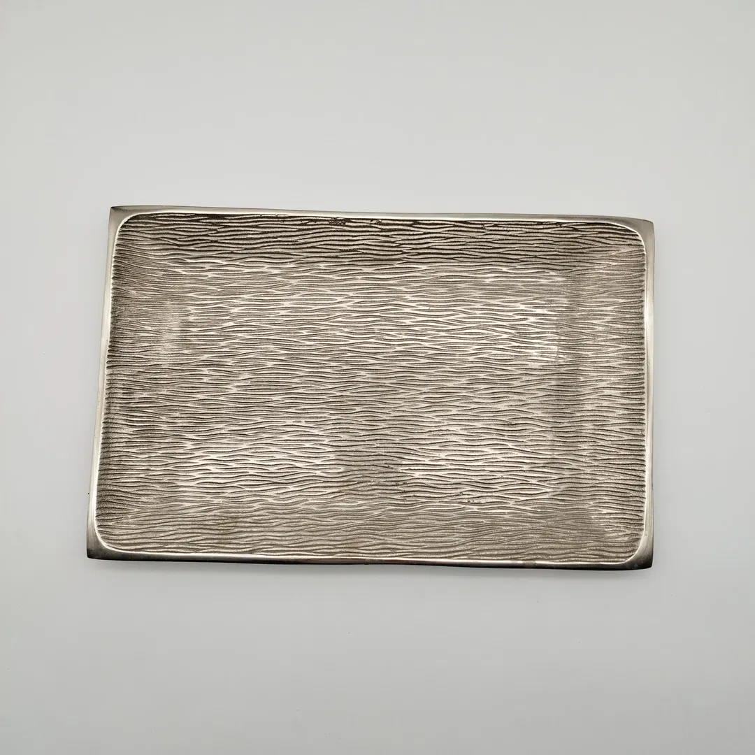 Dekoplatte Metall Silber | Charakterstück - Bild 1