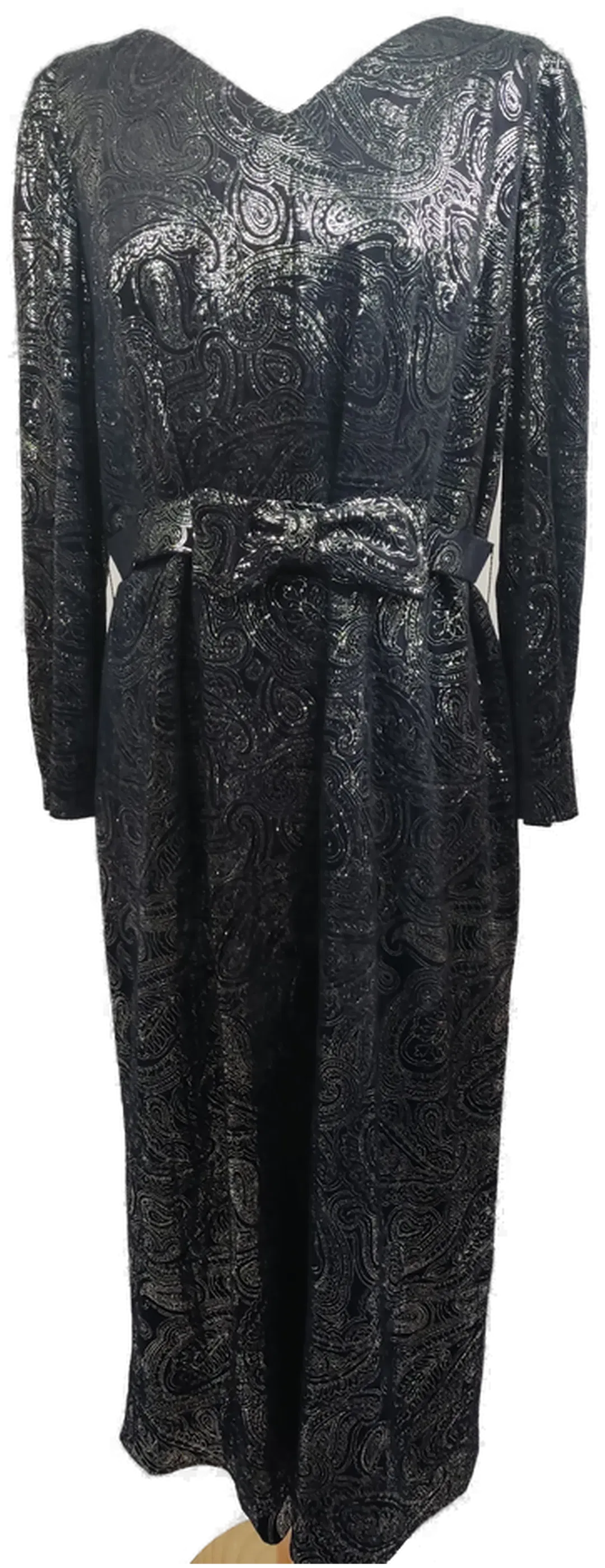 Damen Abendkleid mit V-Ausschnitt schwarz - L/ 40 - Bild 1