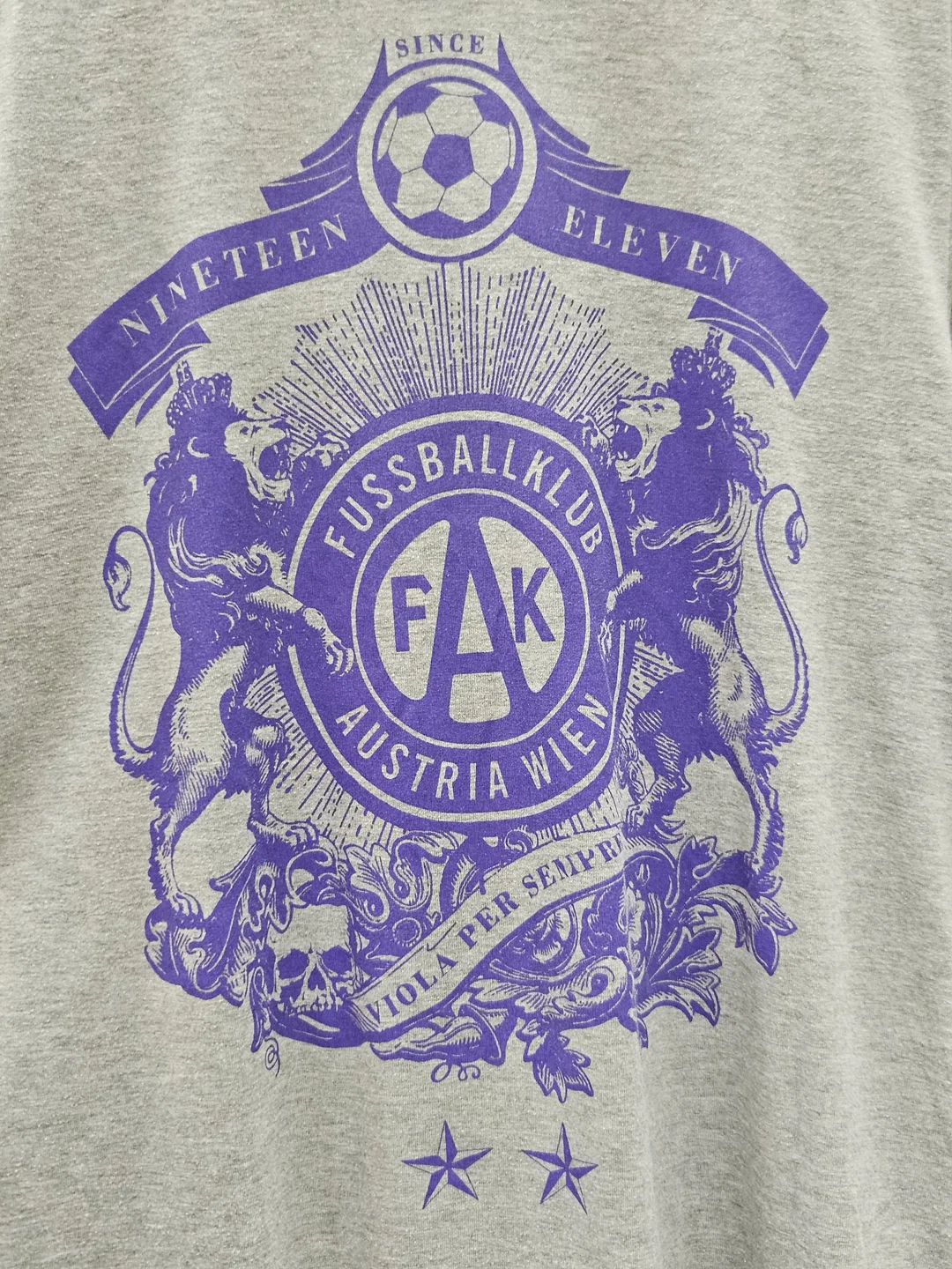 Austria Wien Fanshirt Herren, grau - Gr. L – Bild 4