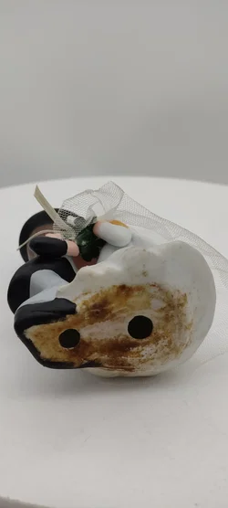 Keramik Hochzeitstortenfiguren 'Küssende Brautpaar' | Mit Schönheitsfehler - Bild 9