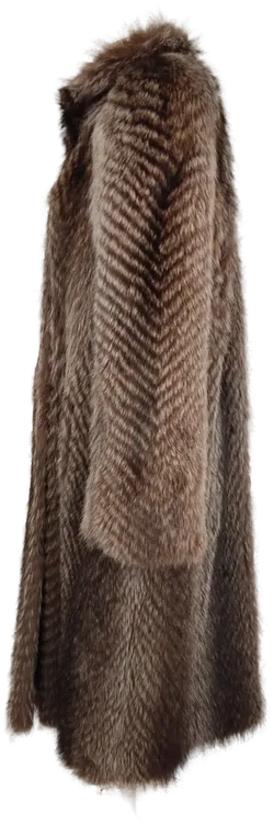 Damen Pelzmantel braun - L 40/42 - Bild 3