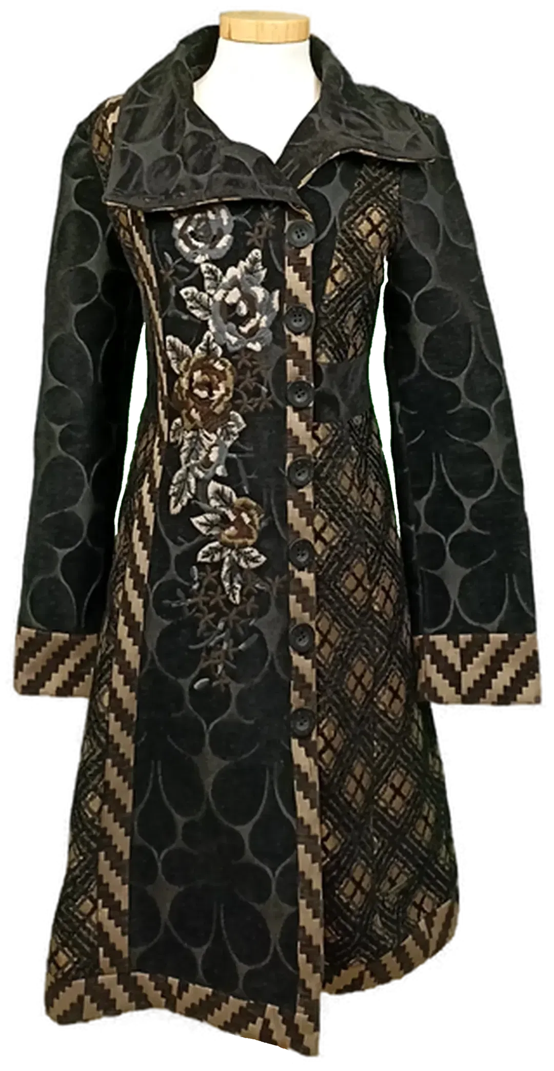 Desigual Damen Mantel schwarz gemustert Gr. S - Bild 4