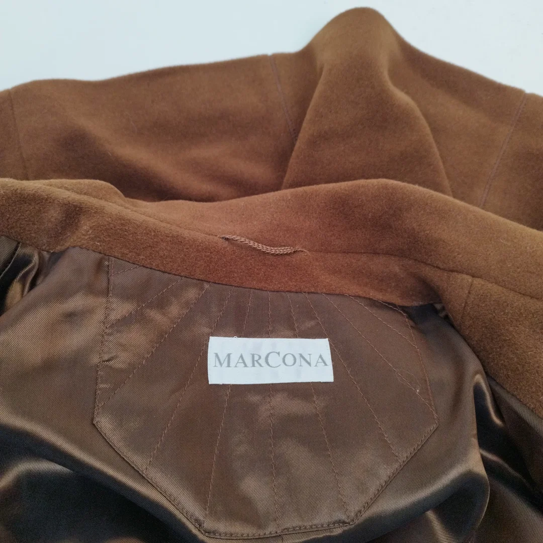 Marcona brauner Mantel - Gr. 42 / 60% Schurwolle, 25% Angora, 15% Polyamid – Bild 2