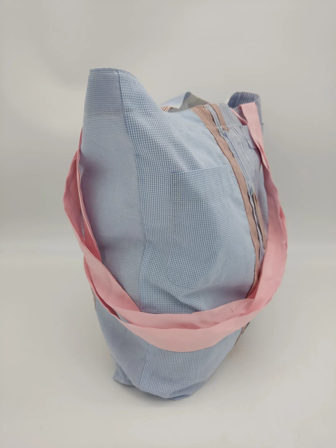 Tragtasche Stoff mehrfarbig + Henkel – Bild 2