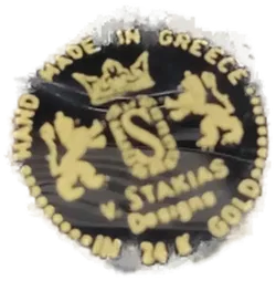 Griechischer Kerzenständer mit 24k Gold handbemalt - Bild 3