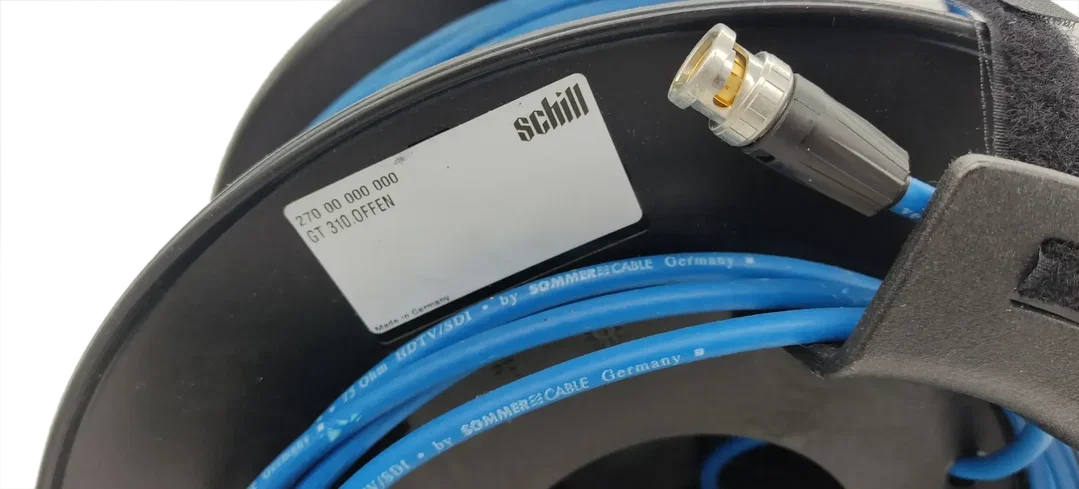 Schill Kabeltrommel/Gerätetrommel mit blauem XLR-Kabel – Bild 5