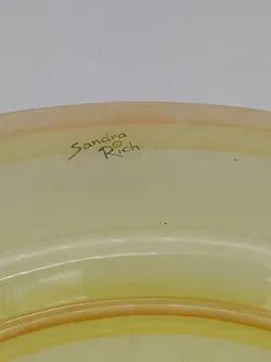 Sandra Rich Designer oranger/transparenter Teller  - Bild 3