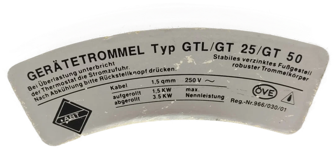 ABT Kabeltrommel/Gerätetrommel mit grünem XLR-Kabel Typ GLT/GT 25/GT 50 – Bild 4