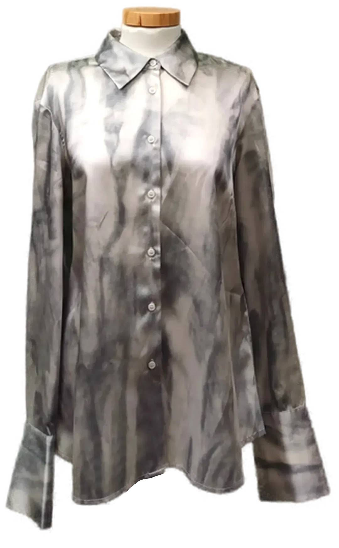 Sisley Damenhemd grau gemustert Gr. M - Bild 4