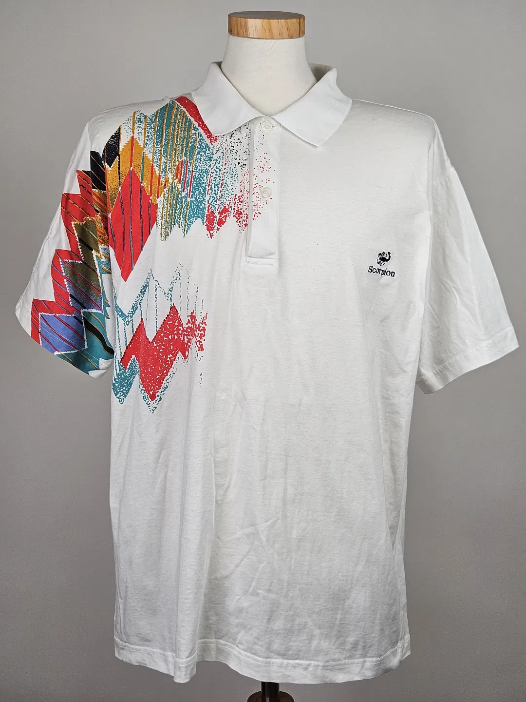 Vintage Scorpion Tennis Collection Herren T-Shirt, weiß - Gr. XXL  - Bild 4