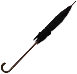 Vintage Flanierschirm / Sonnenschirm / Regenschirm Schwarz mit Muster Länge ca 92cm - Bild 2