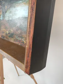 Großes Bild in Holzrahmen 