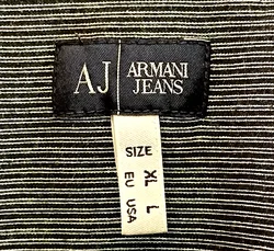 Armani Jeans Herren Poloshirt schwarz/weiß gestreift Gr. EU XL - Bild 3