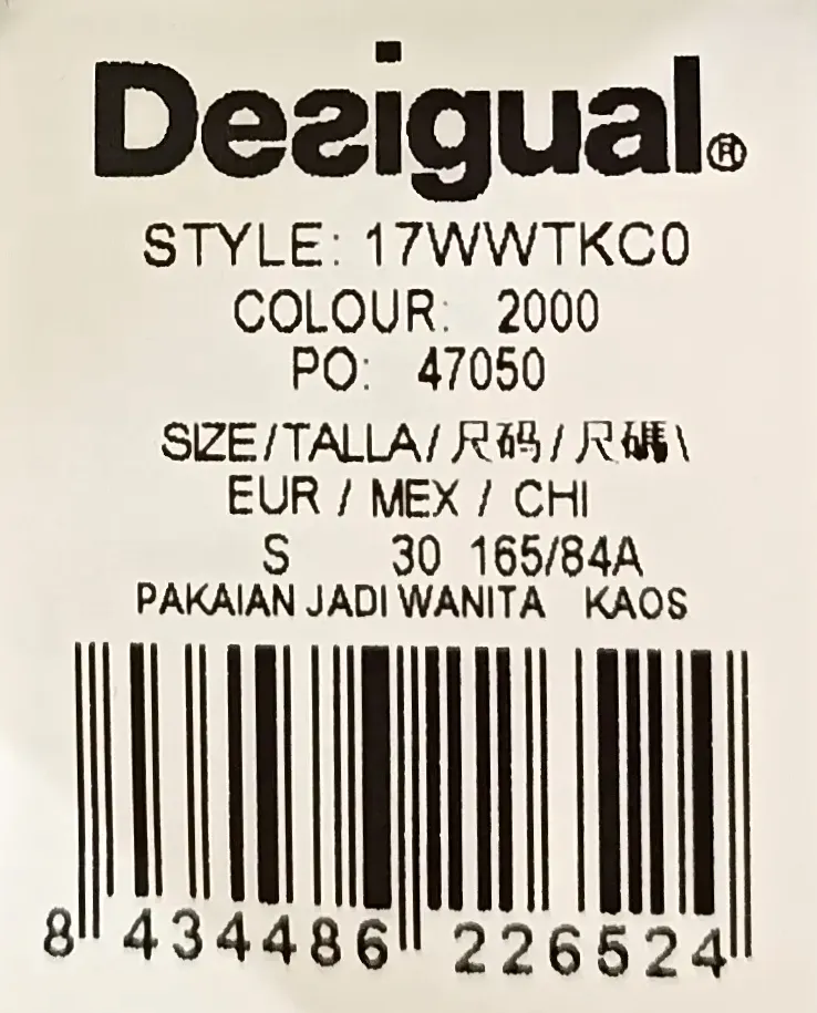 Desigual Damen Oberteil schwarz/weiß gemustert Gr. S – Bild 5