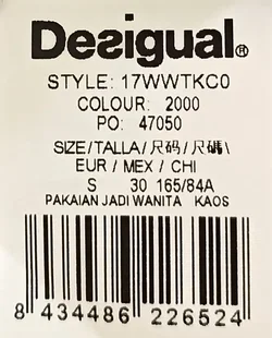 Desigual Damen Oberteil schwarz/weiß gemustert Gr. S - Bild 5