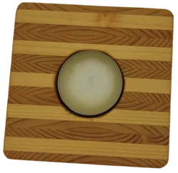 Teelichthalter aus Schichtholz quadratisch - Bild 2