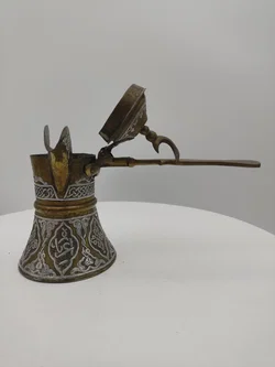 Islamische Messing Dallah Kaffekanne mit arabischer Kalligraphie | Orientalischer Schatz - Bild 6