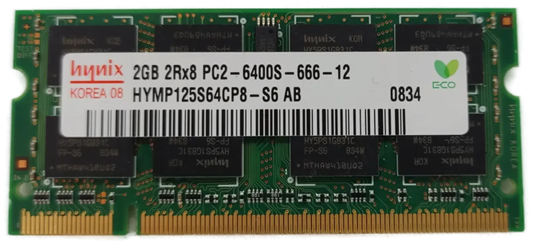 Hynix 2GB DDR2 2Rx8 PC2-6400S-666-12 Arbeitsspeicher Laptop / RAM - Bild 1