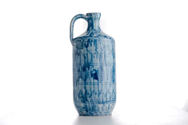 Keramikkrug/gefäß in Blau/Weiss/Türkis im Landhausstil Höhe ca 28cm - Bild 1