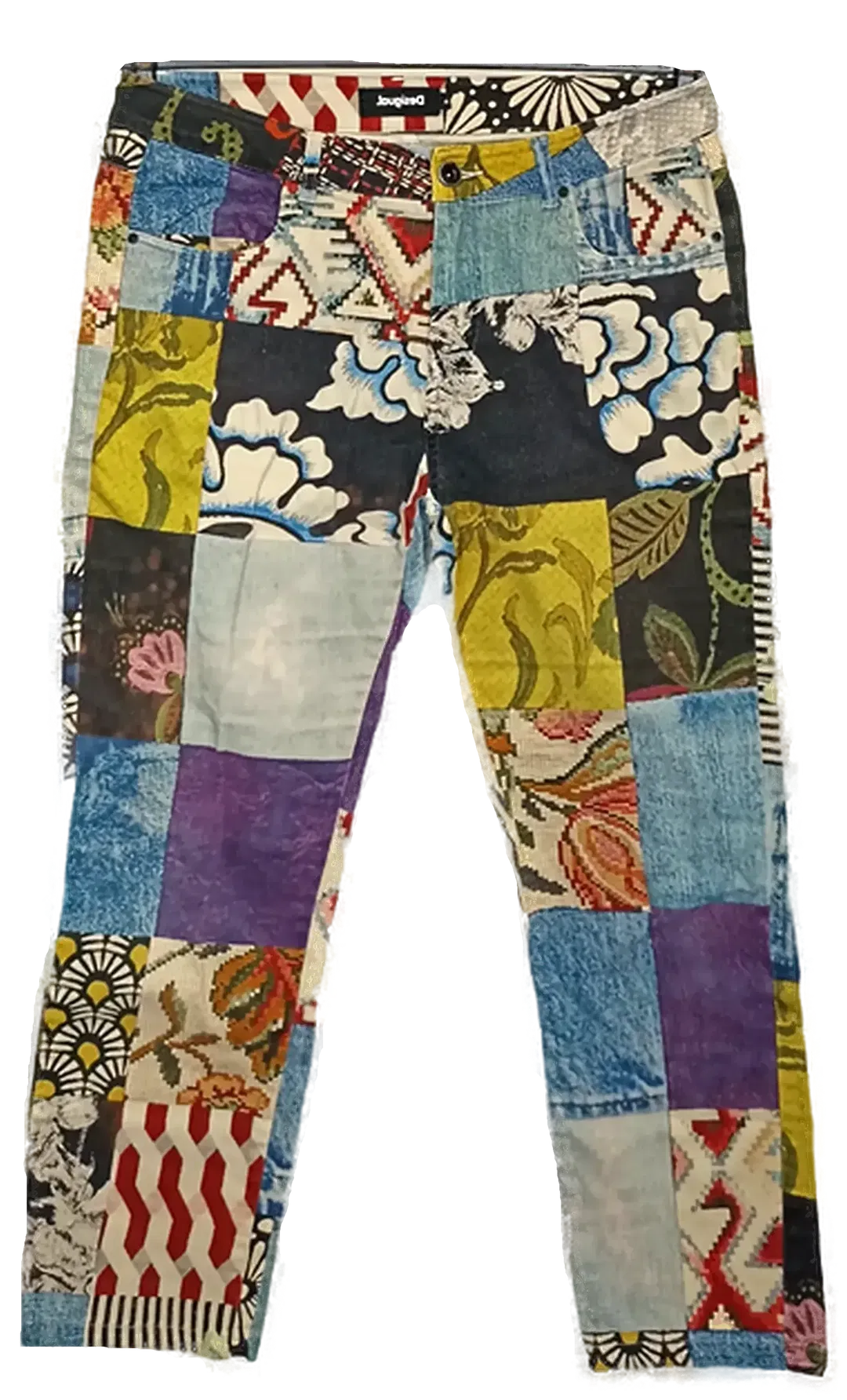 Desigual Damen Jeans mehrfarbig gemustert Gr. L - Bild 4