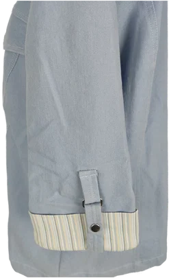 Jacke dreiviertelarm mit Kragen, hellblau/gestreift mit Taschen, Größe 44 – Vorschau 2