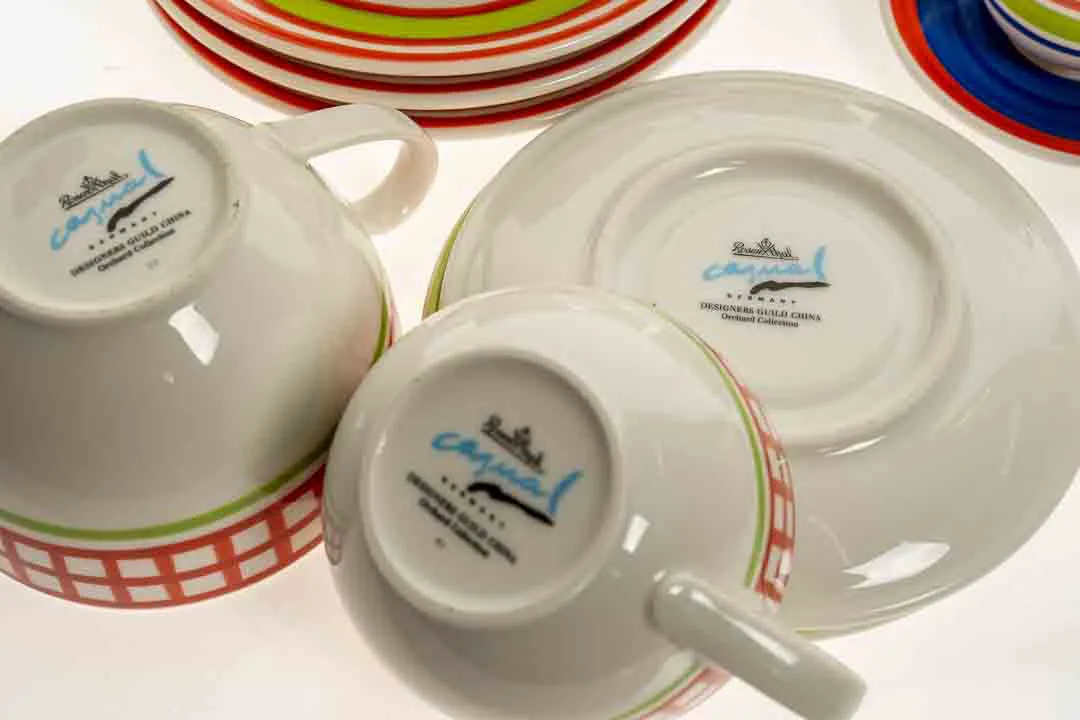 Set " Rosenthal Casual Orchard"- 7 Untertassen, 7 Tassen und eine Kanne – Bild 3