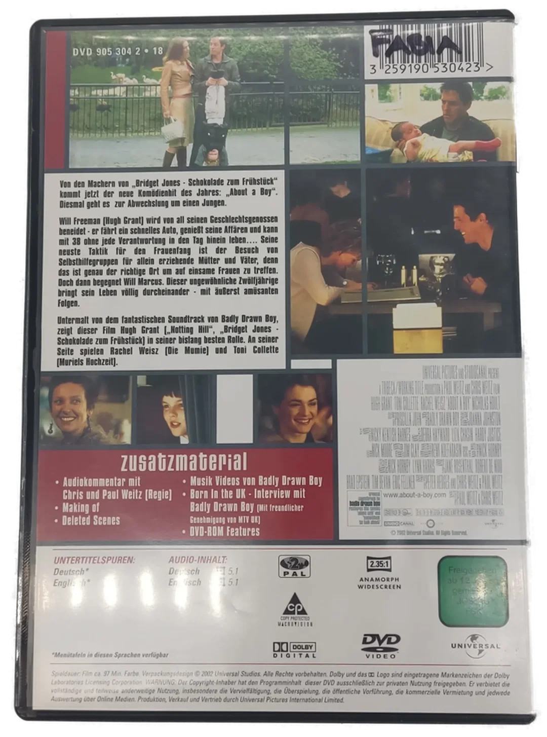 DVD  "About a Boy, oder: Der Tag der toten Ente" mit Hugh Grant und Nicholas Hoult  – Bild 3