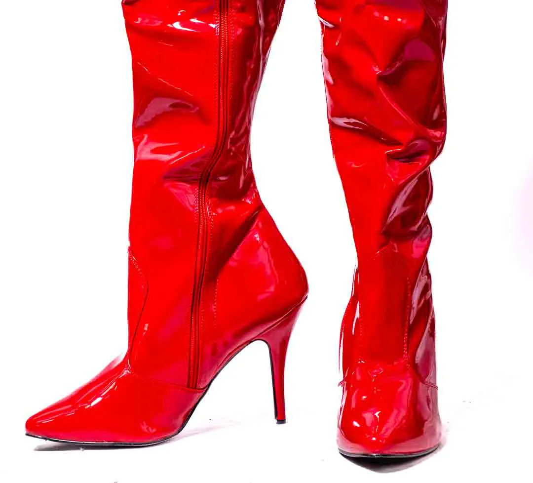 Pleaser Damen Lack Overkneestiefel High Heels Große 47,5 – Bild 2