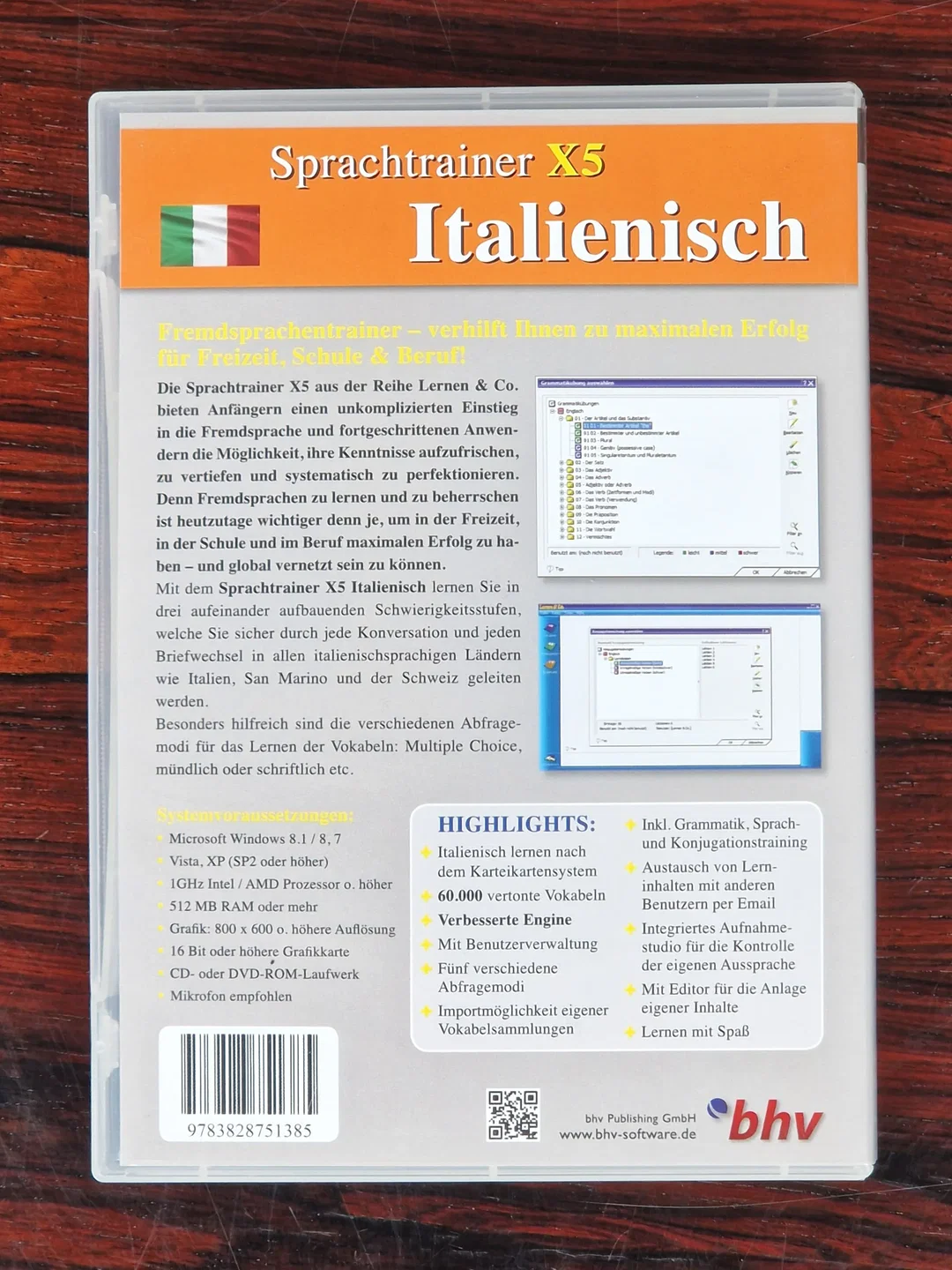 bhv Sprachtrainer x5 - Italienisch - Lernsoftware - CD-ROM – Bild 2